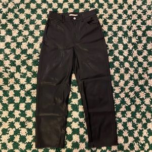 Levi’s Ribcage Vegan Leather Straight Leg Pants